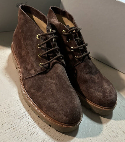 NIB $1250  Brunello Cucinelli Men’s Suede Boots Shoes DK Brown 11 US/44 Eu