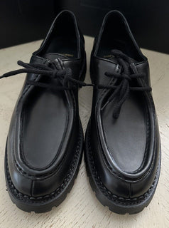 NIB $945 Saint Laurent Men Leather Shoes Black 10 US/43 Eu 687532