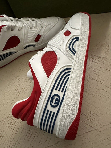 New $950 Gucci Men Demetra Basket Low Top Sneakers White/Red 9.5 US/9 UK 697882