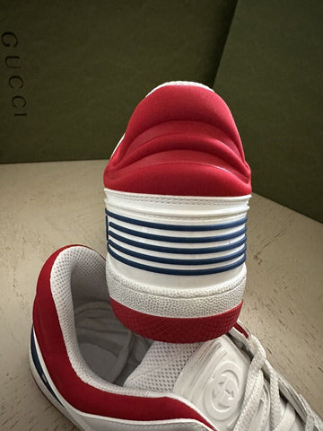 New $950 Gucci Men Demetra Basket Low Top Sneakers White/Red 9.5 US/9 UK 697882