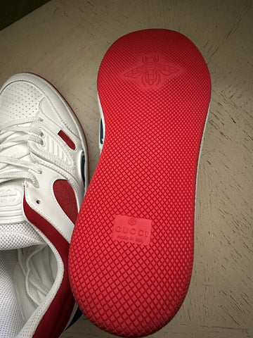 New $950 Gucci Men Demetra Basket Low Top Sneakers White/Red 9.5 US/9 UK 697882