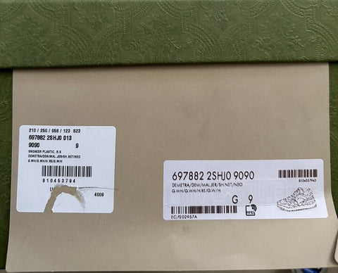 New $950 Gucci Men Demetra Basket Low Top Sneakers White/Red 9.5 US/9 UK 697882