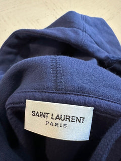NWT $950 Saint Laurent Men’s Hoodie Decoupe Pullover Color Blue Size XS