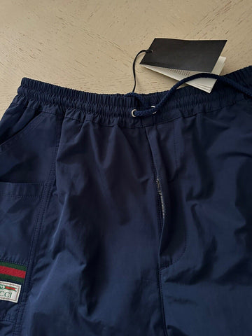 NWT $1050 Gucci Men Drawstring Waterproof Short Pants Blue 32 US( Measu 34-36 )