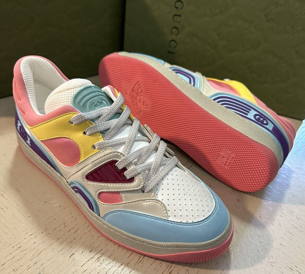 New $950 Gucci Women Demetra Basket Sneakers Pink/Blue/Multi 9 US/39 Eu 700291