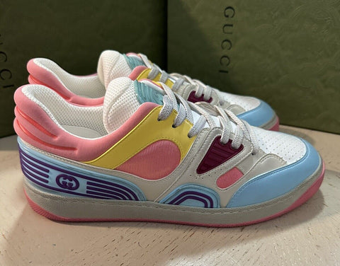 New $950 Gucci Women Demetra Basket Sneakers Pink/Blue/Multi 9 US/39 Eu 700291