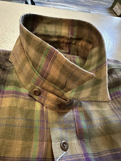 NWT $595 Ralph Lauren Purple Label Men Linen Shirt Farm Olive XXL Italy