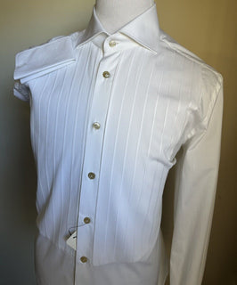 NWT $1165 Kiton Contemporary-Fit French Cuff Dress Shirt White 17/43 Italy