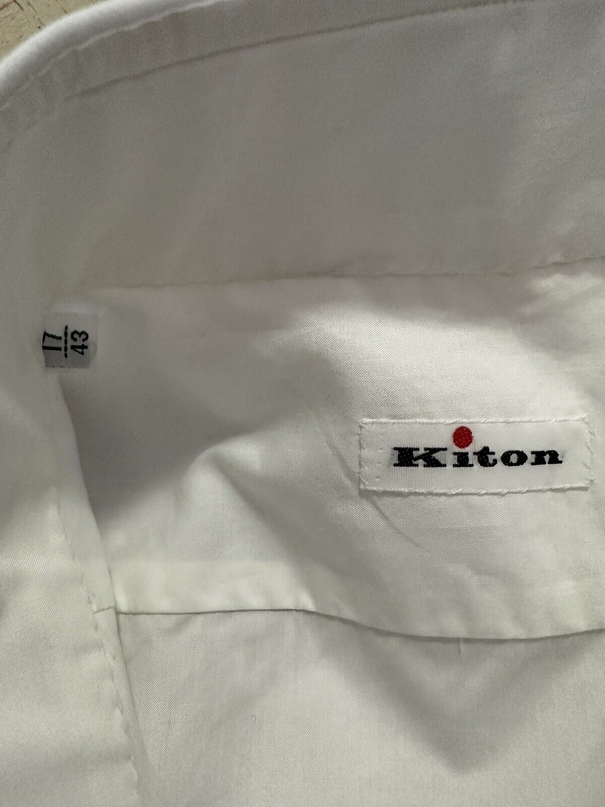 NWT $1165 Kiton Contemporary-Fit French Cuff Dress Shirt White 17/43 Italy