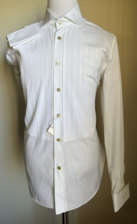 NWT $1165 Kiton Contemporary-Fit French Cuff Dress Shirt White 17/43 Italy
