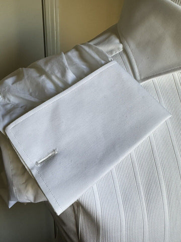 NWT $1165 Kiton Contemporary-Fit French Cuff Dress Shirt White 17/43 Italy