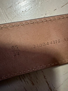 New $590 Fendi Men FF Logo Leather Belt Brown/Black 38/95