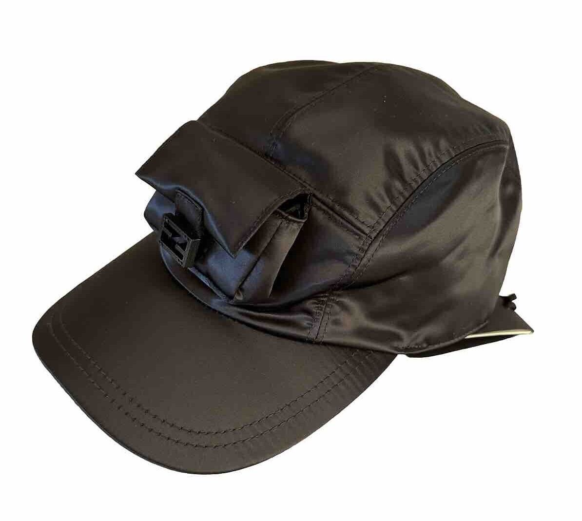 NWT $920 Fendi Nylon Baseball Cap Hat Black One Size Italy