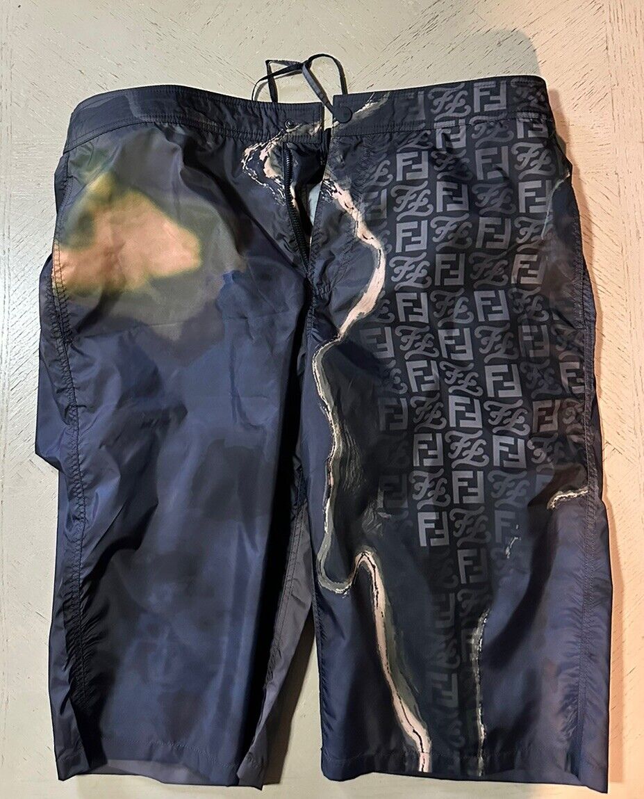 NWT $850 Fendi Men FF Swimsuits Short Pants Moonlight 50 It ( Measured 36 US )