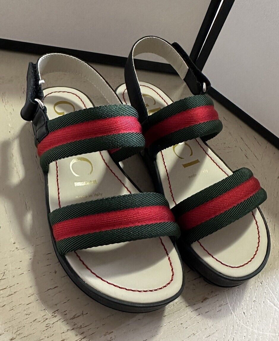 NIB Gucci Kids Sandal Shoes Green/Red Size 31 Gucci 501060