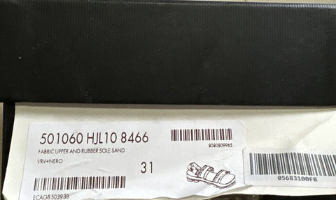 NIB Gucci Kids Sandal Shoes Green/Red Size 31 Gucci 501060