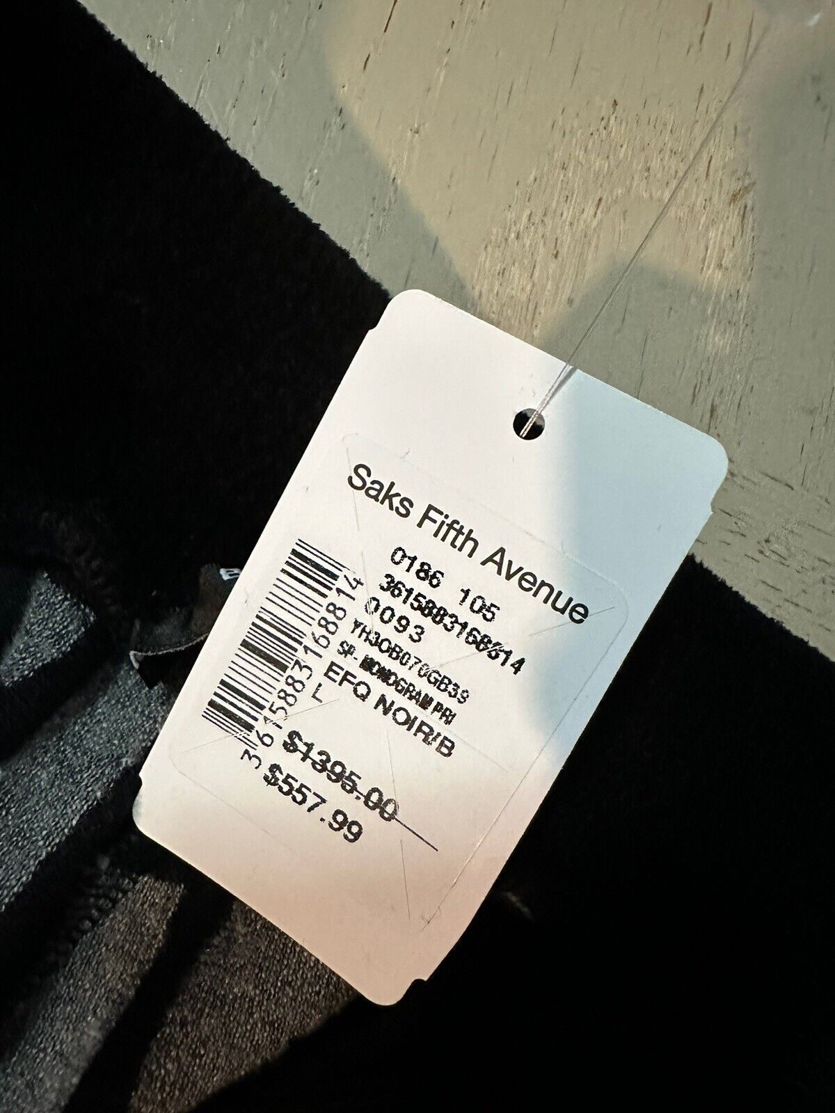 New $1395 Balmain Men’s Drawstring  Pants Black/White Size M
