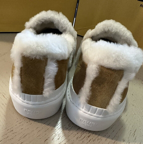 NIB $995 Fendi Men Suede Sneakers Shoes Brown 10 US/9 UK 7E1469