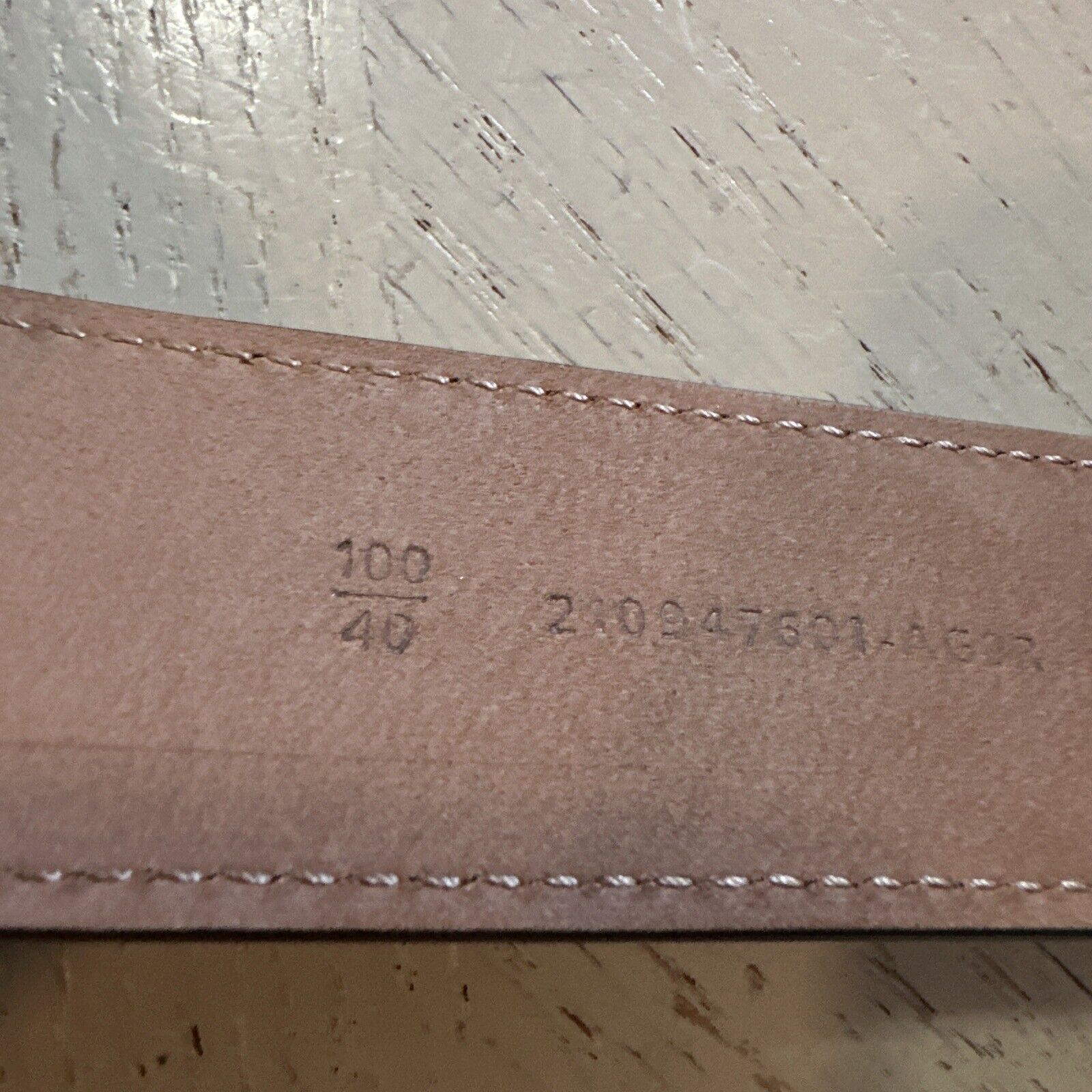 New  Fendi Men FF Logo Leather  Belt LT Beige 100/40 Italy