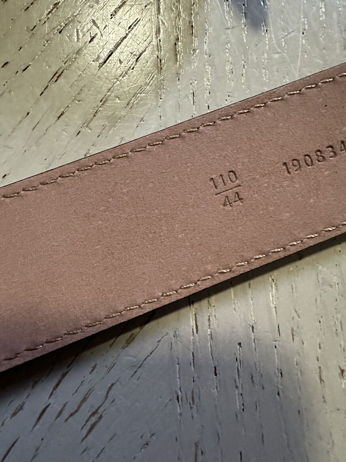 New  Fendi Men’s Grained Leather Belt Black 110/44 Italy