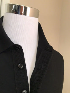 NWT $1140 TOM FORD Long Sleeve Wool Polo Shirt Color Black 44 US/54 Eu Italy
