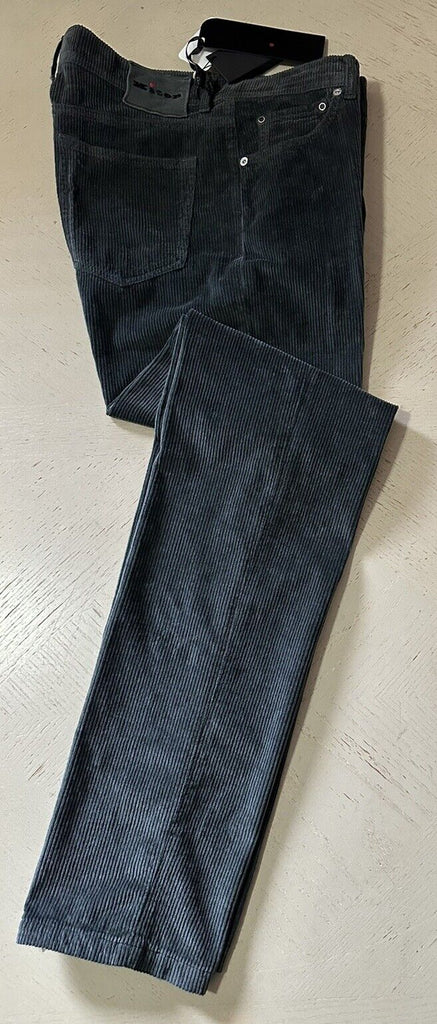 NWT $1495 Kiton Men’s Corduroy Cashmere Blend Pants MD Green 34 US/50 Eu Italy
