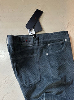 NWT $1495 Kiton Men’s Corduroy Cashmere Blend Pants MD Green 34 US/50 Eu Italy