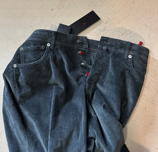 NWT $1495 Kiton Men’s Corduroy Cashmere Blend Pants MD Green 34 US/50 Eu Italy