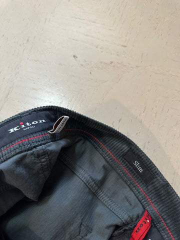 NWT $1495 Kiton Men’s Corduroy Cashmere Blend Pants MD Green 34 US/50 Eu Italy