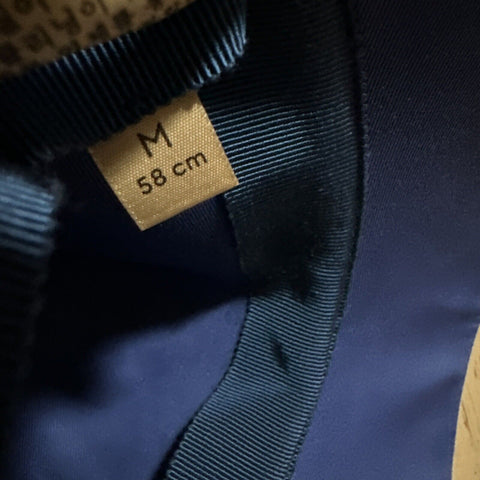 NWT Gucci Mens GG Logo Baseball Cap hat Royal Blue Size M