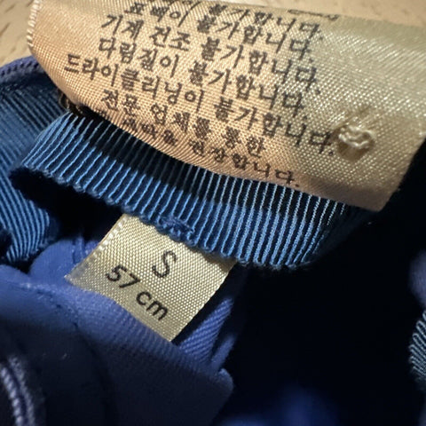 NWT Gucci Mens GG Logo Baseball Cap hat Royal Blue Size S