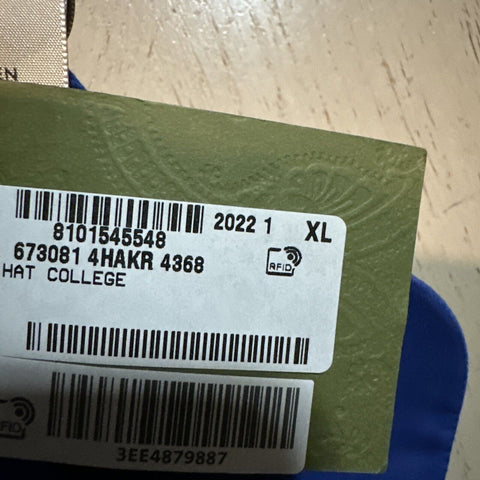 NWT Gucci Mens GG Logo Baseball Cap hat Royal Blue Size XL