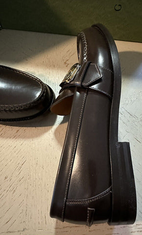 NIB Gucci Mens Loafers Moccasin GG Logo Shoes Night Cocoa 10 US/9.5 UK 723631