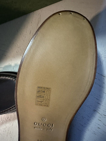 NIB Gucci Mens Loafers Moccasin GG Logo Shoes Night Cocoa 10 US/9.5 UK 723631