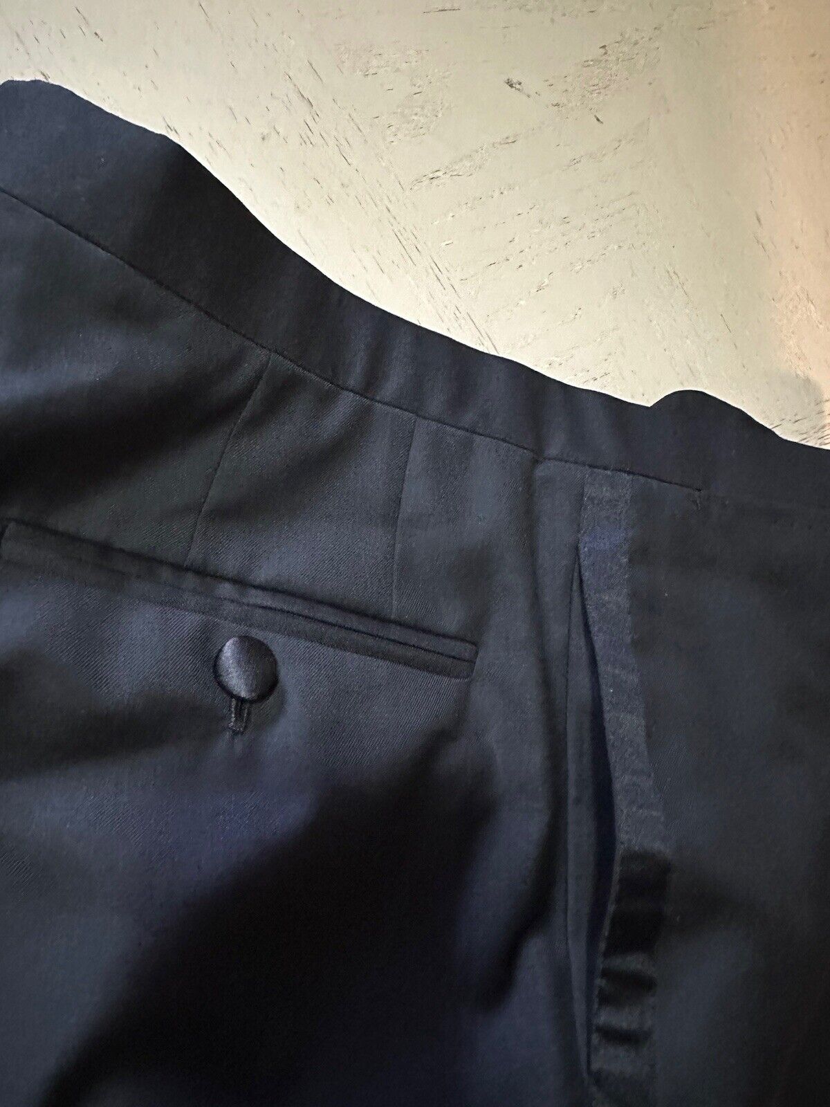 NWT $2410 Kiton Men’s Tuxedo Pants Super 150S Wool Black 38 US/54 Eu