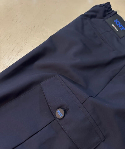 NWT $1395 KNT BY KITON Wool Cargo Dress Pants Navy 36 US/52 Eu Iraly