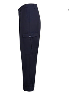 NWT $1395 KNT BY KITON Wool Cargo Dress Pants Navy 36 US/52 Eu Iraly