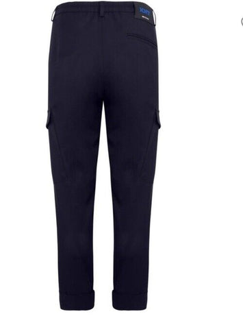 NWT $1395 KNT BY KITON Wool Cargo Dress Pants Navy 36 US/52 Eu Iraly