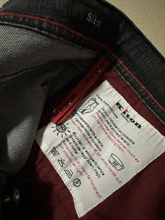 NWT $1495 Kiton Men High Rise Faded Jeans Black 30 US/46 Eu Italy