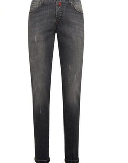 NWT $1495 Kiton Men High Rise Faded Jeans Black 30 US/46 Eu Italy