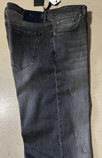 NWT $1495 Kiton Men High Rise Faded Jeans Black 30 US/46 Eu Italy