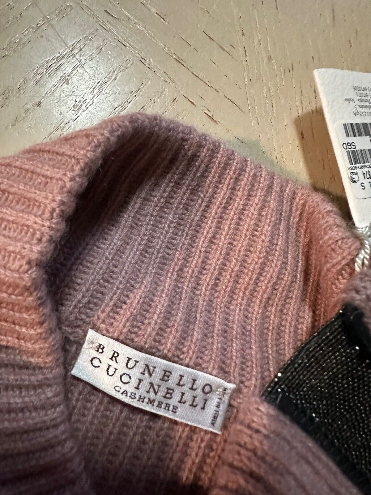 New $4500 Brunello Cucinelli Capsule Cashmere Sweater Carnation Pink Suze S