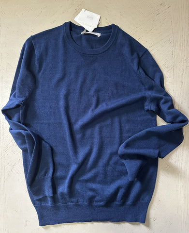 New $995 Brunello Cucinelli Men’s Crewneck  Sweater Blue Size S