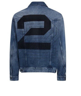 New $1795 KNT BY Kiton Men Graphic Denim Oversized Jacket Size 42 US/52 Eu