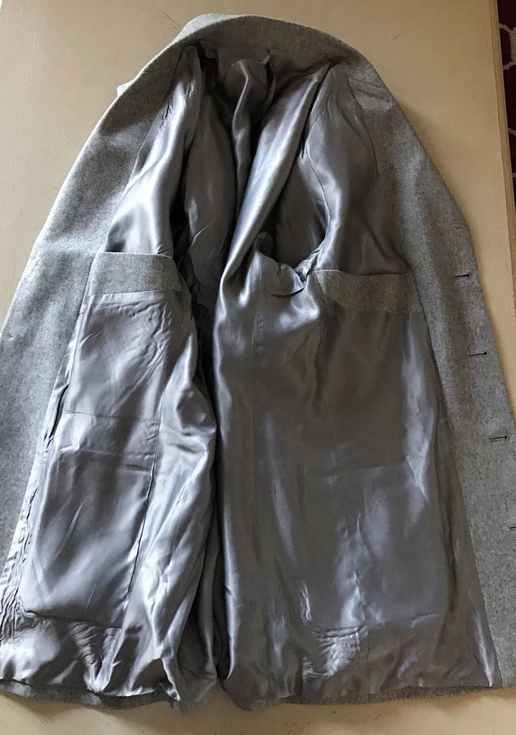 New Napoli Hand Made Men's Sport Coat Jacket, Blazer Gray 38 US ( 48 Eur ) - BAYSUPERSTORE
