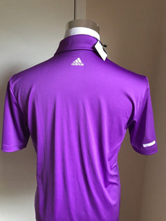 New $75 adidas Men’s Short Sleeve Shirt Purple Size Small - BAYSUPERSTORE