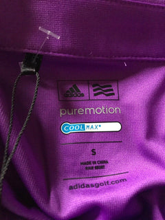 New $75 adidas Men’s Short Sleeve Shirt Purple Size Small - BAYSUPERSTORE