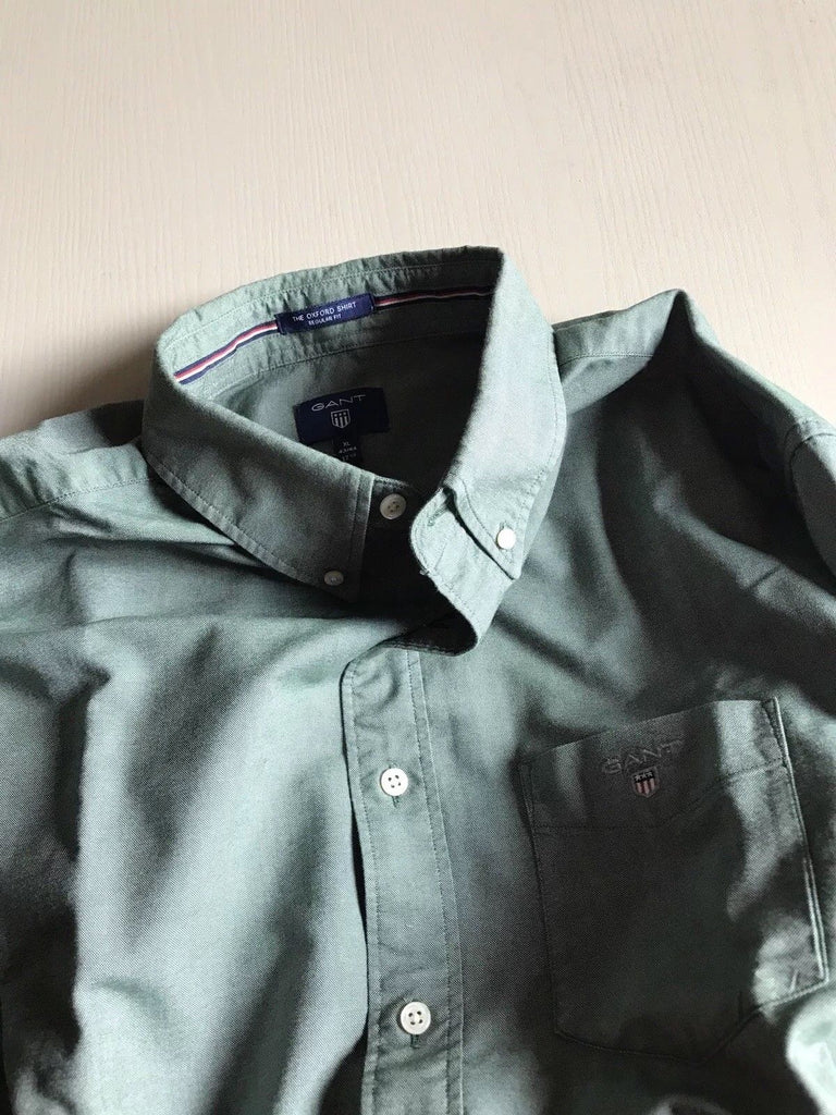 $359 GANT  Dress Shirt Green Size 44/17.5