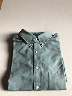 $359 GANT  Dress Shirt Green Size 44/17.5