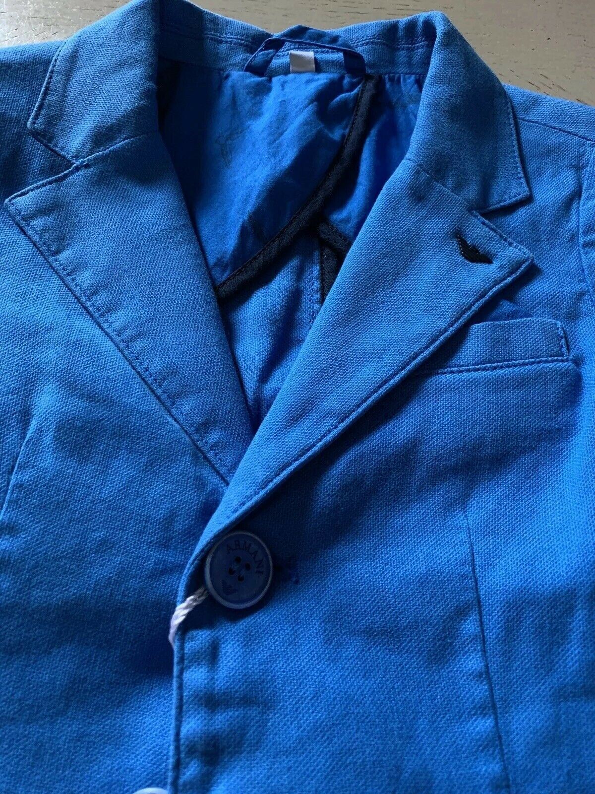 New $360 Armani Junior Boys Jacket Blazer Blue 2Y